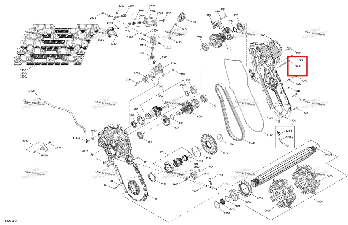 Деталь 207588544 (Деталь Hex. Screw M8 X 85) на схеме узла 2027 Ski-Doo EXPEDITION - LE - 600R E-TEC - ABVA - Neo Yellow - 20X154X1.5CSS Track Drive - System