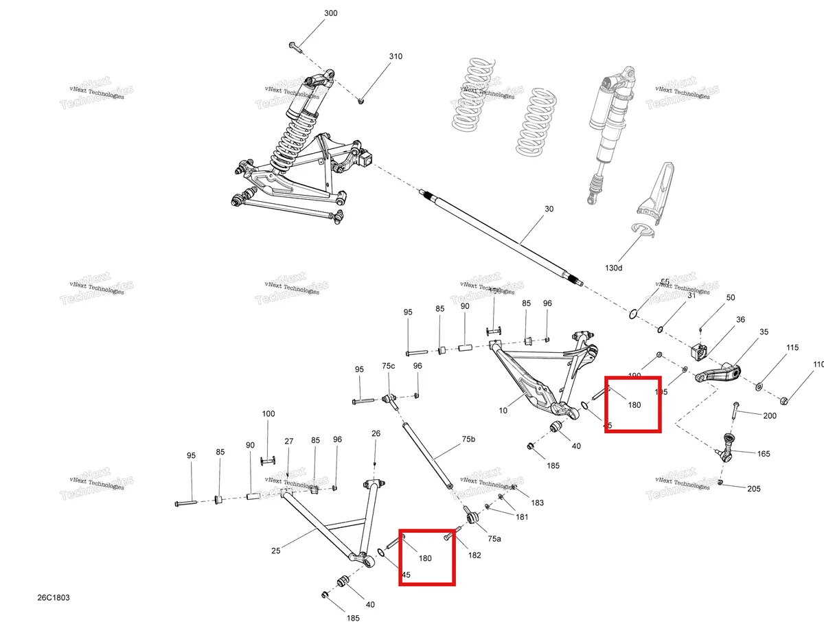 Деталь 207628546 на схеме узла 2018 Can-Am MAVERICK Rear Suspension Maverick
