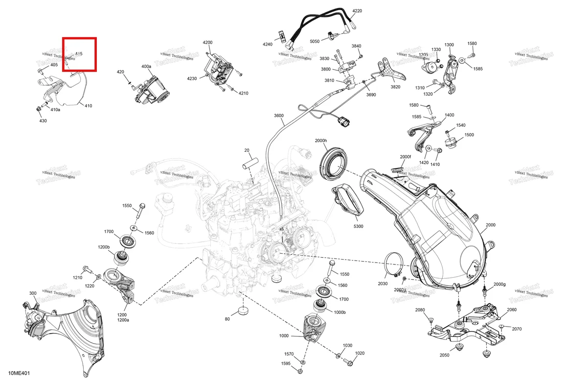 Деталь 207661634 на схеме узла 2025 Ski-Doo MXZ - RACING - 600 RS - BMSA - Neo Yellow Engine - System