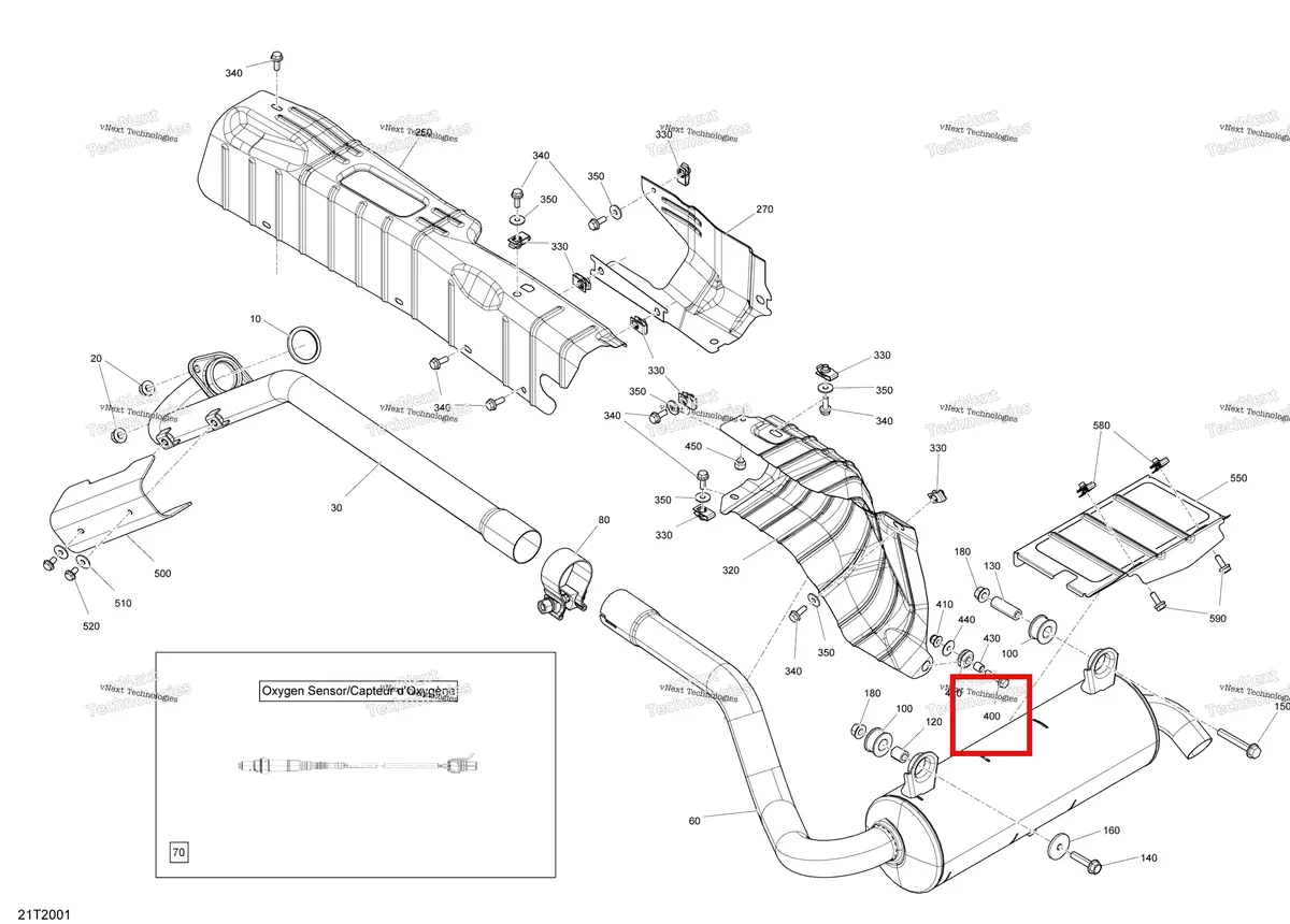 Деталь 207662534 на схеме узла 2020 Can-Am Outlander 450 EFI Exhaust