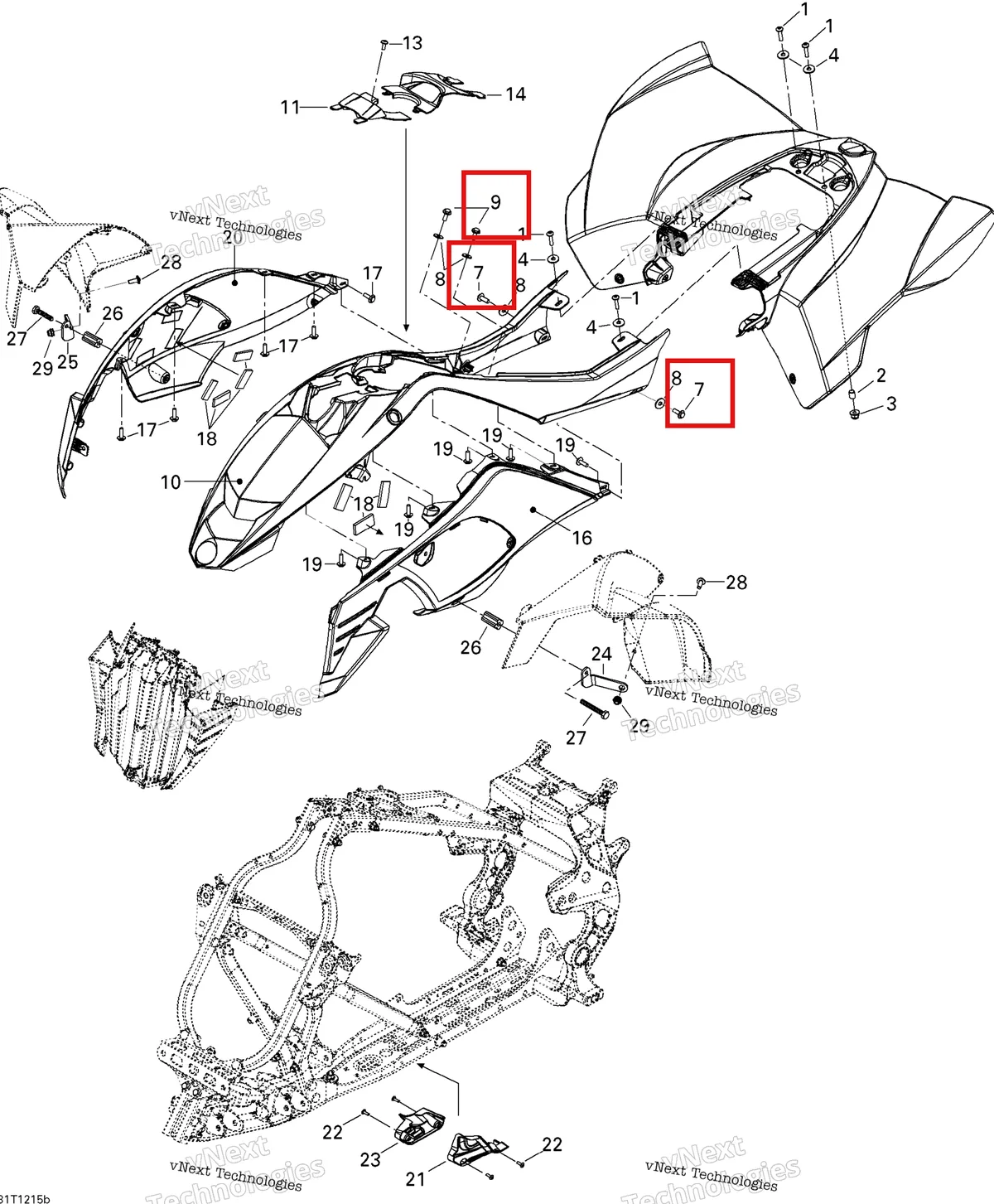 Деталь 207663094 (Деталь Screw Hex. Flange M6 X 35) на схеме узла 2015 Can-Am DS 450EFI STD Body And Accessories 2