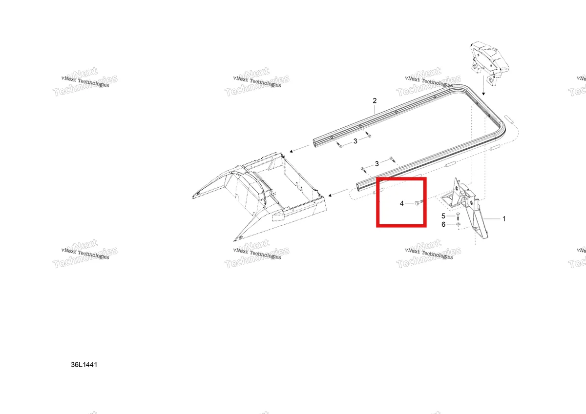 Деталь 207663534 (Деталь Screw-hex.flange M6 X 35) на схеме узла 2014 Ski-Doo EXPEDITION LE 1200 XU Luggage Rack