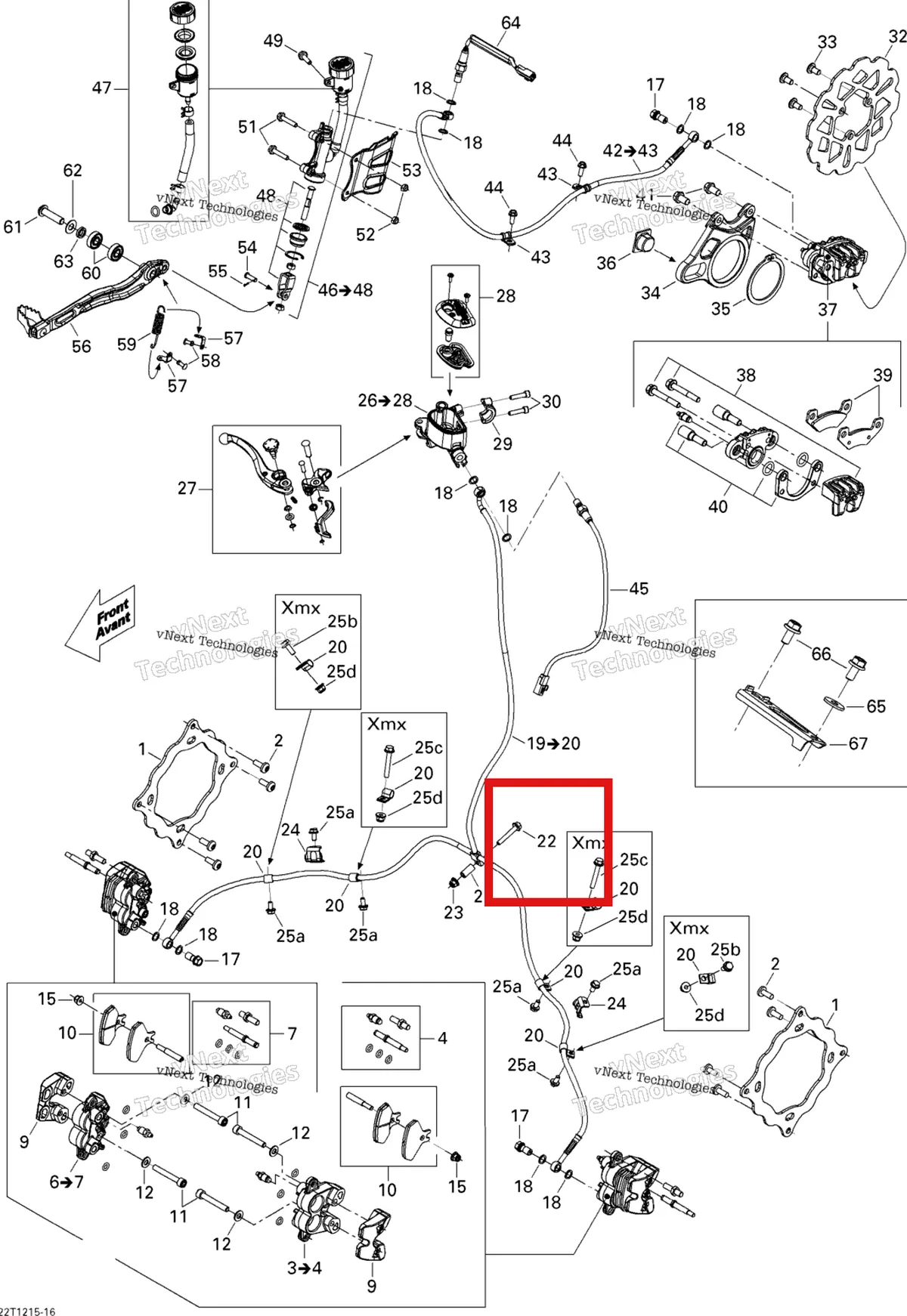 Деталь 207664034 на схеме узла 2015 Can-Am DS 450EFI STD Hydraulic Brakes