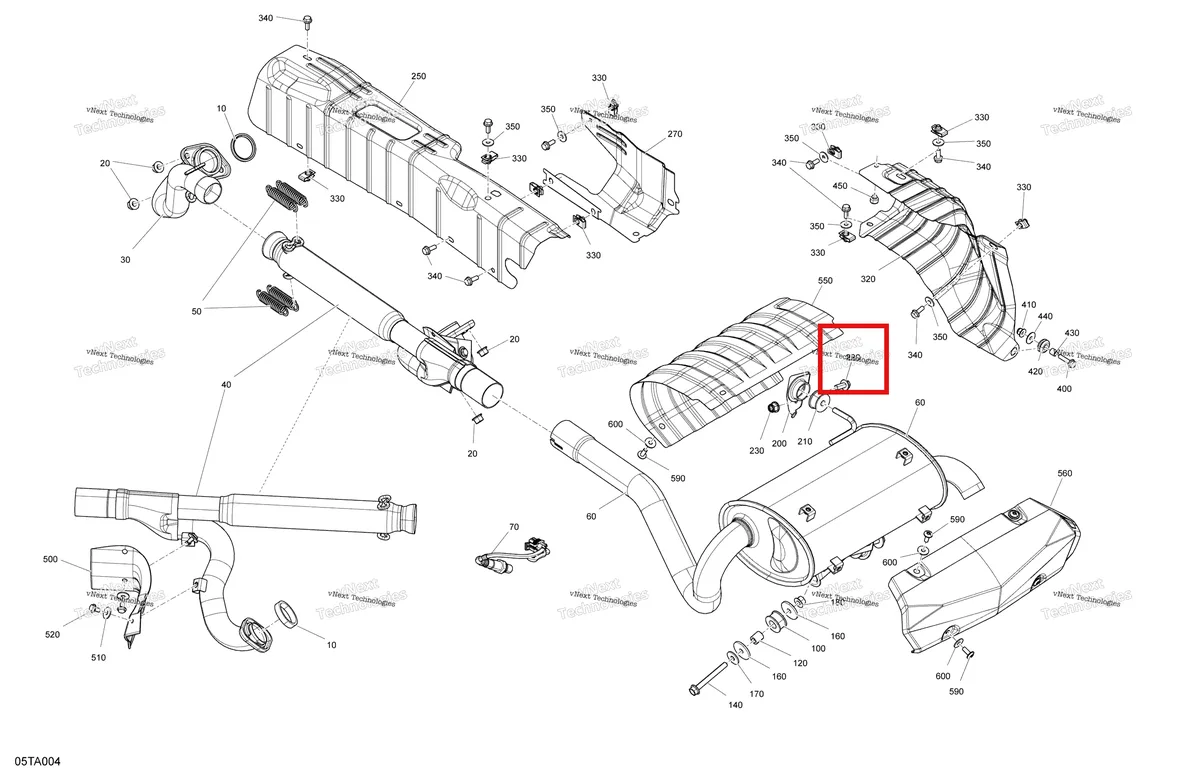 Деталь 207682034 на схеме узла 2021 Can-Am Renegade 1000R EFI - XXC - CE Engine - Exhaust