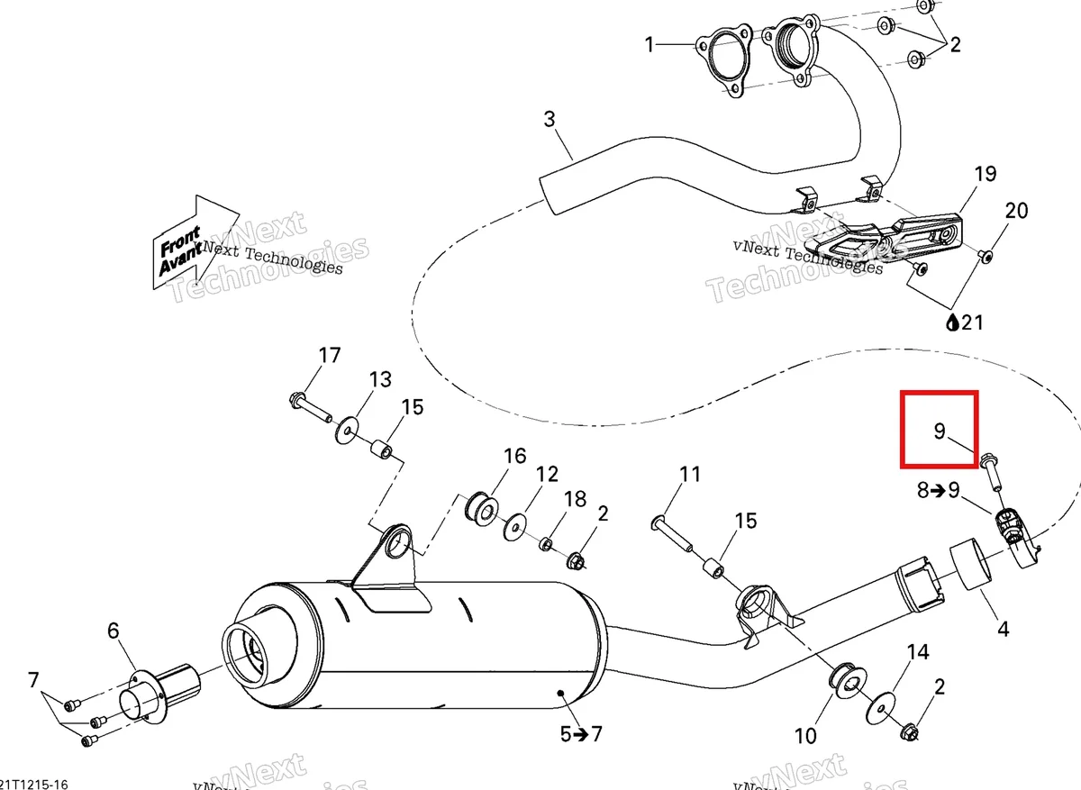 Деталь 207684034 на схеме узла 2015 Can-Am DS 450EFI STD Exhaust System