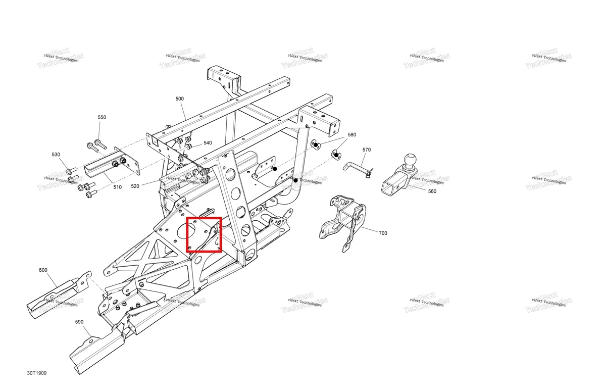 Деталь 207684586 на схеме узла 2020 Can-Am Outlander MAX 6X6 - 450 EFI Frame - Rear Parts 1