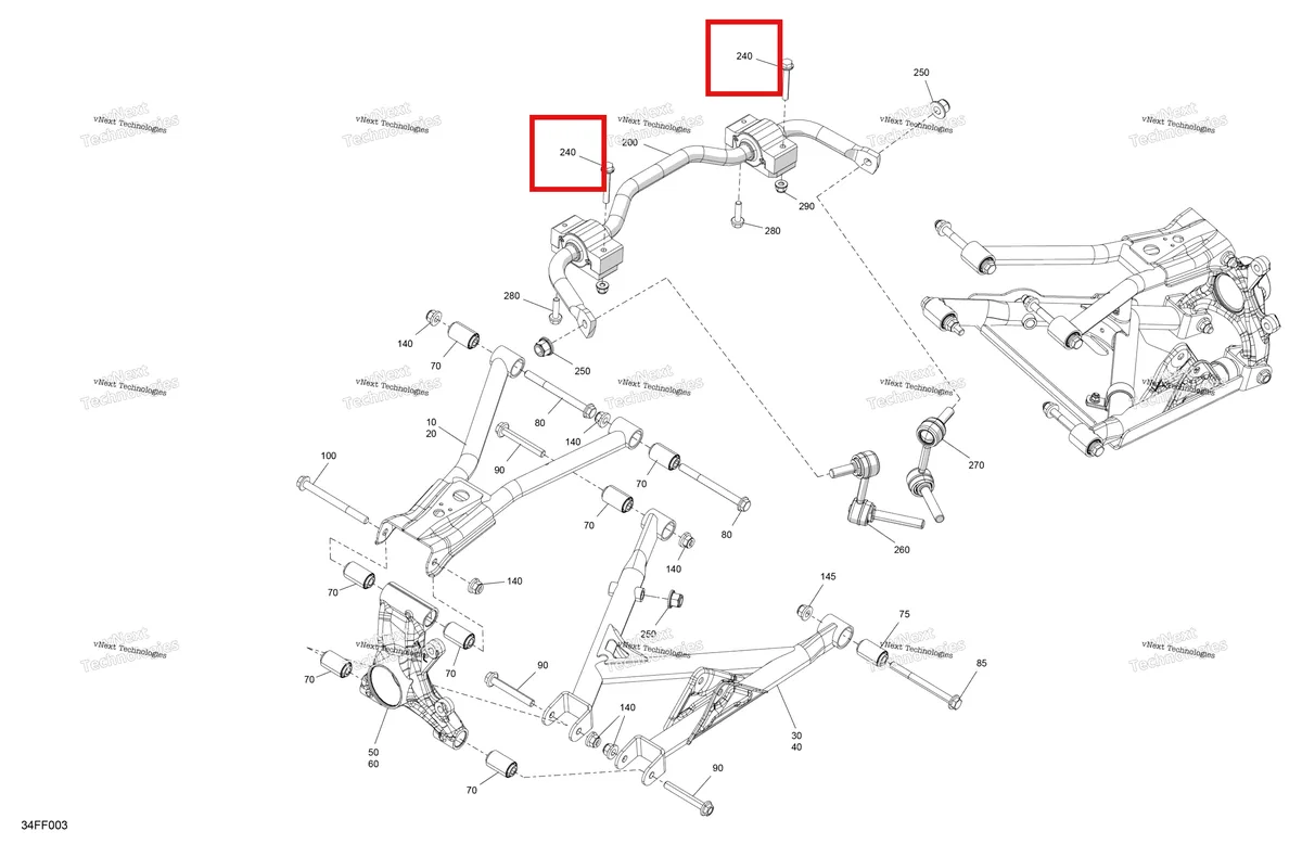 Деталь 207685544 на схеме узла 2026 Can-Am OUTLANDER - 4X4 - EV - 2WTB - Bright White Suspension - Rear Components