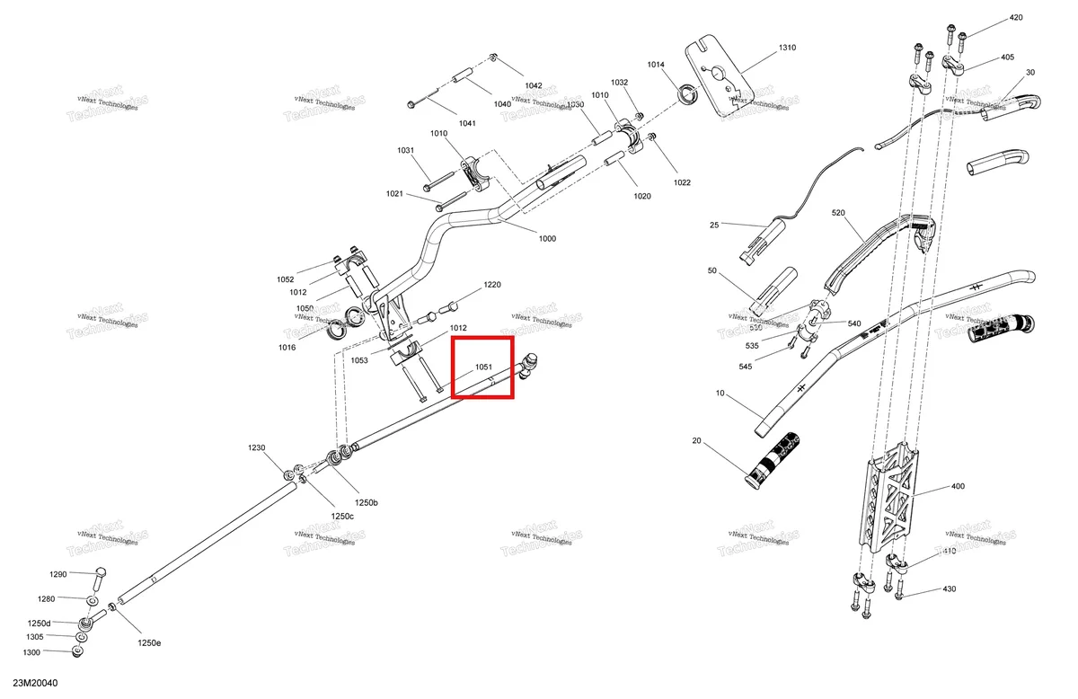 Деталь 207686534 на схеме узла 2020 Ski-Doo TUNDRA 550F Steering - System