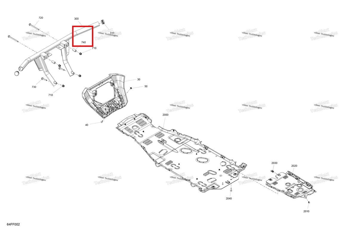 Деталь 207689534 (Деталь Hex. Screw M8 X 95) на схеме узла 2026 Can-Am OUTLANDER - 4X4 - XMR - 700 - 1STA - Dark Wildland Camo Body - Skid Plate And Bumper
