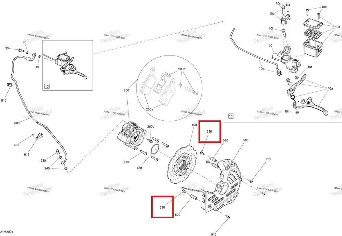 Деталь 207761644 (Деталь Carriage Bolt M6 X 16) на схеме узла 2020 Ski-Doo TUNDRA 600 ACE Brakes - System