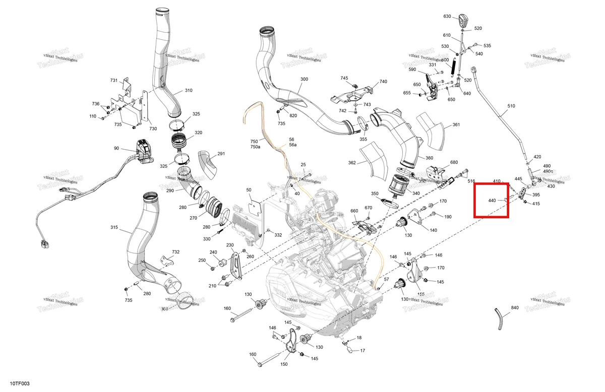 Деталь 207785044 (Деталь Carriage Bolt M8 X 50) на схеме узла 2026 Can-Am RENEGADE - 4X4 - XMR - 650 EFI - 5TTA - Catalyst Gray Engine - System