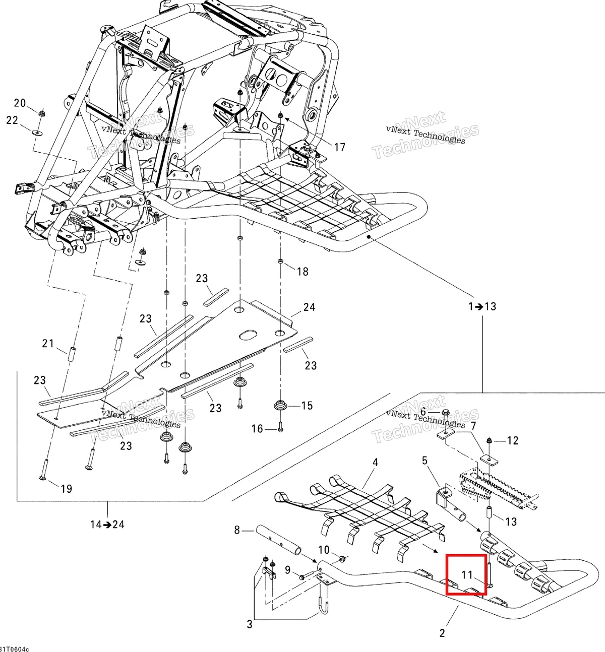 Деталь 207788044 (Деталь Carriage Bolt M8 X 80) на схеме узла 2006 Can-Am DS 650 X Body And Accessories