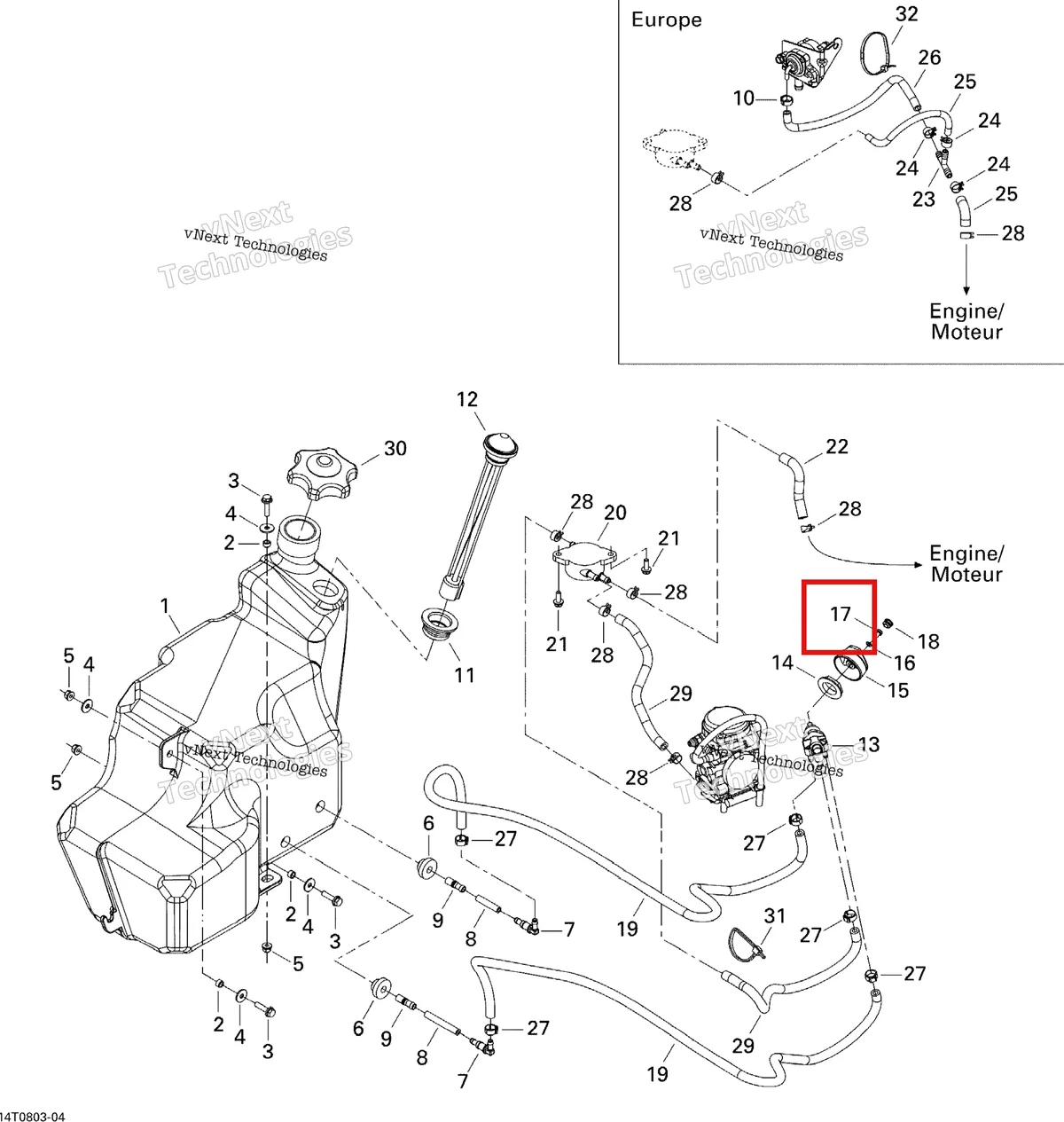 Деталь 208640860 на схеме узла 2008 Can-Am Outlander 400 STD Fuel System