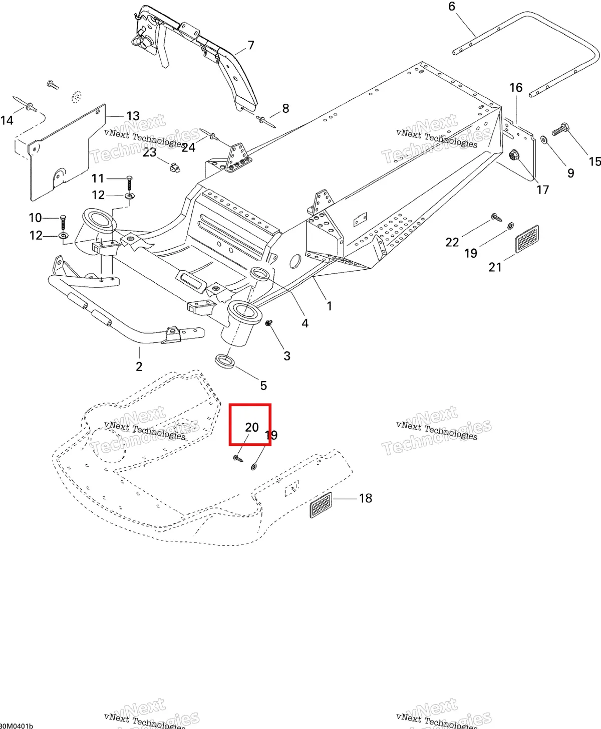 Деталь 208651041 на схеме узла 2004 Ski-Doo Tundra R Frame