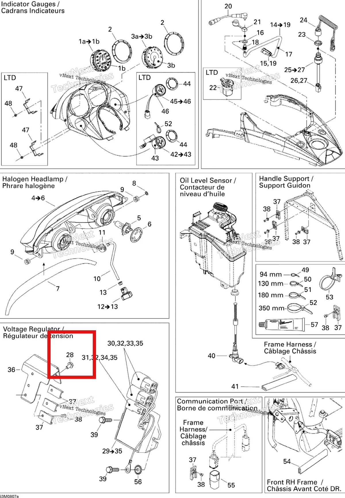 Деталь 210261080 на схеме узла 2008 Ski-Doo GTX LTD 600 HO SDI Electrical Accessories 1, Ltd