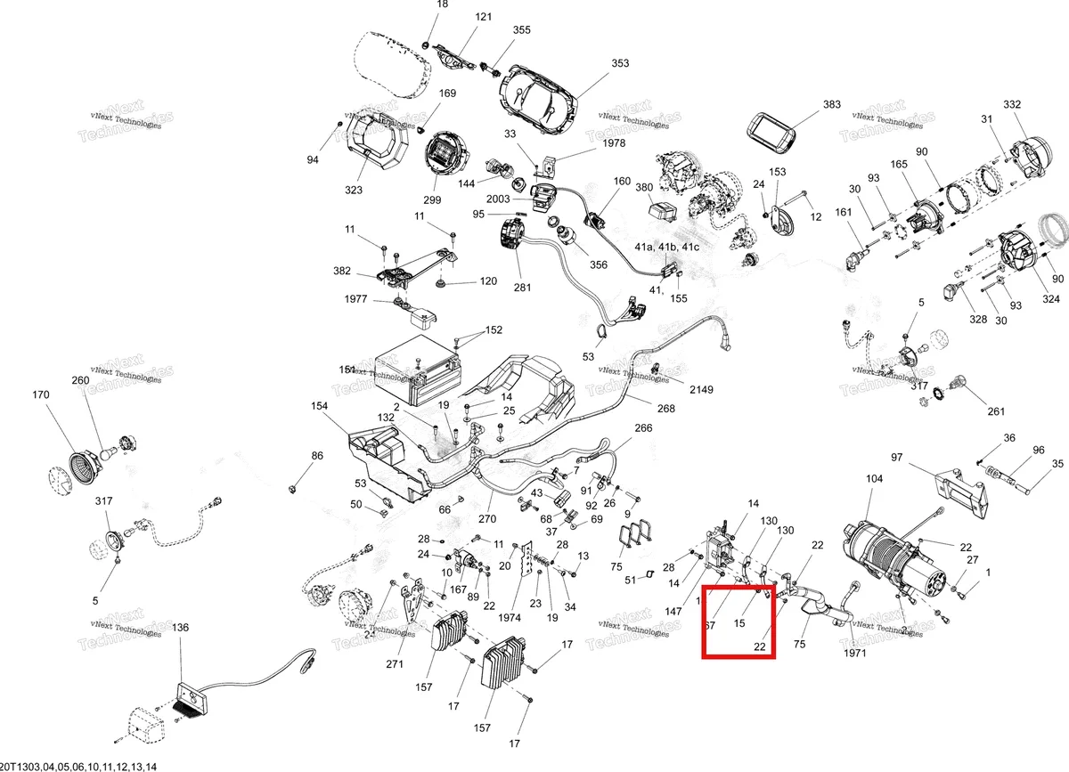 Деталь 210263580 на схеме узла 2013 Can-Am OUTLANDER MAX 1000EFI LTD Electrical System