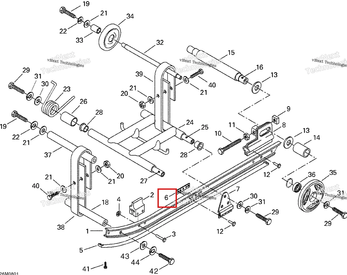 Деталь 210641940 на схеме узла 2008 Ski-Doo Mini Z Rear Suspension