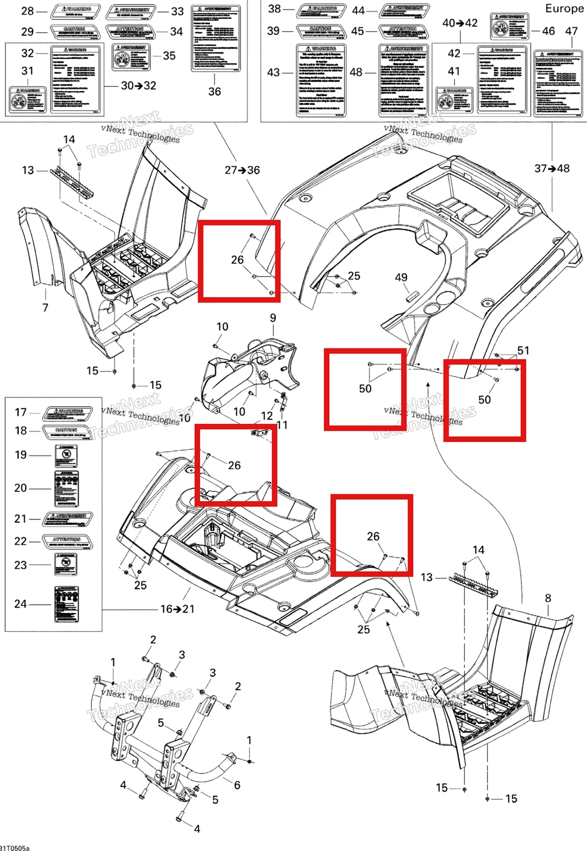 Деталь 211000121 на схеме узла 2005 Can-Am Outlander 330/400 STD 2 X 4 Body And Accessories 1