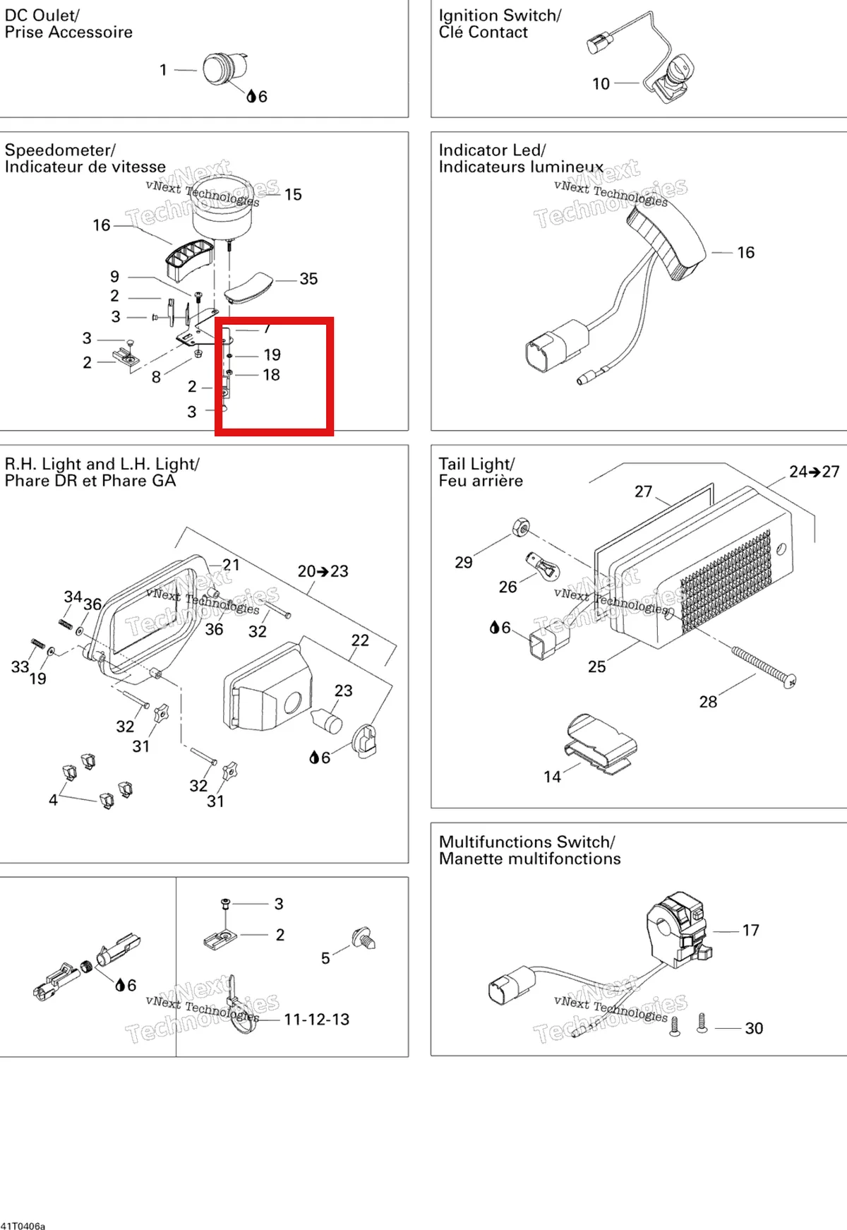 Деталь 211100051 на схеме узла 2004 Can-Am Quest MAX Electrical Accessories 1