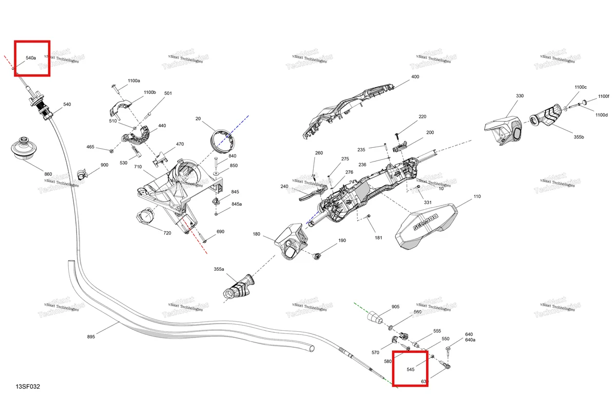 Деталь 211100056 на схеме узла 2026 Sea-Doo GTR - 230 - STD - 36TC - Eclipse Black Mechanic - Steering