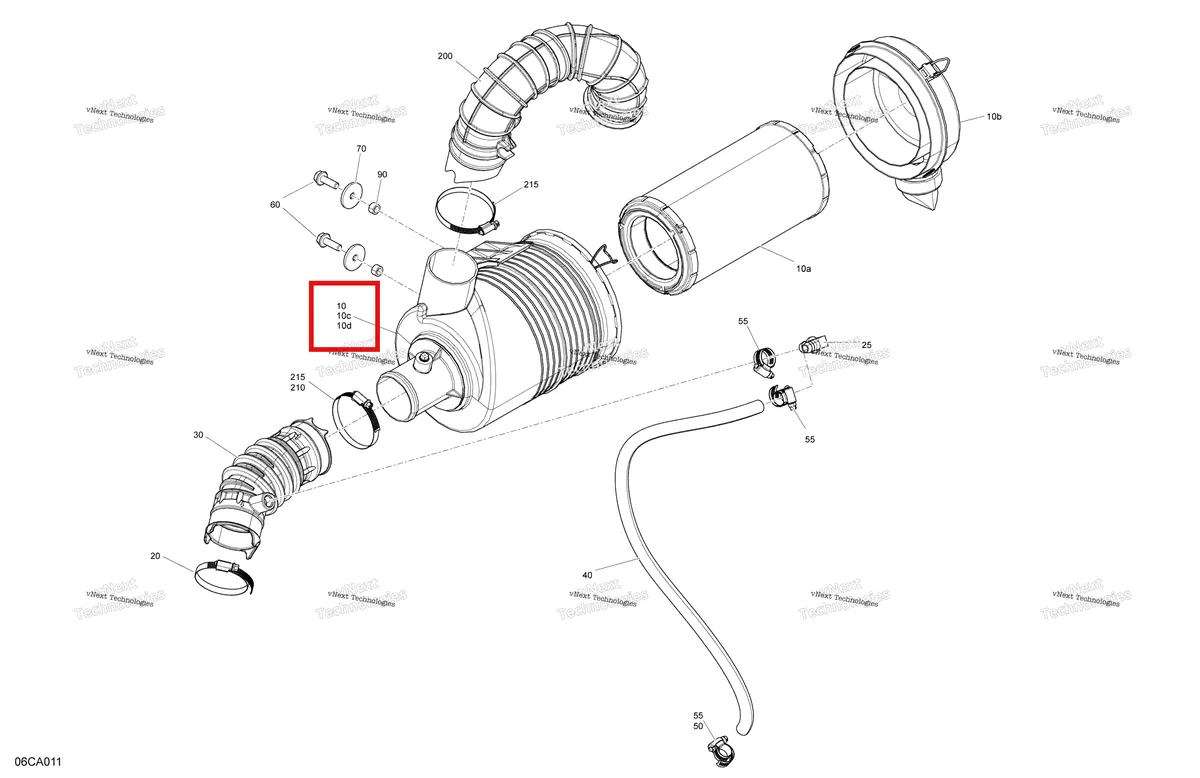 Деталь 211500001 на схеме узла 2021 Can-Am Defender HD5 - BASE DPS Engine - Air Intake