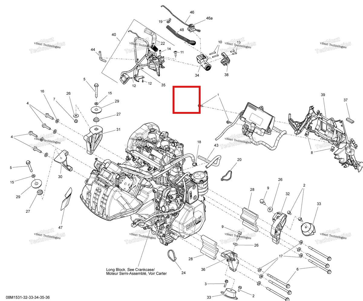 Деталь 219702532 на схеме узла 2015 Ski-Doo EXPEDITION SPORT 600ACE XS154 Engine