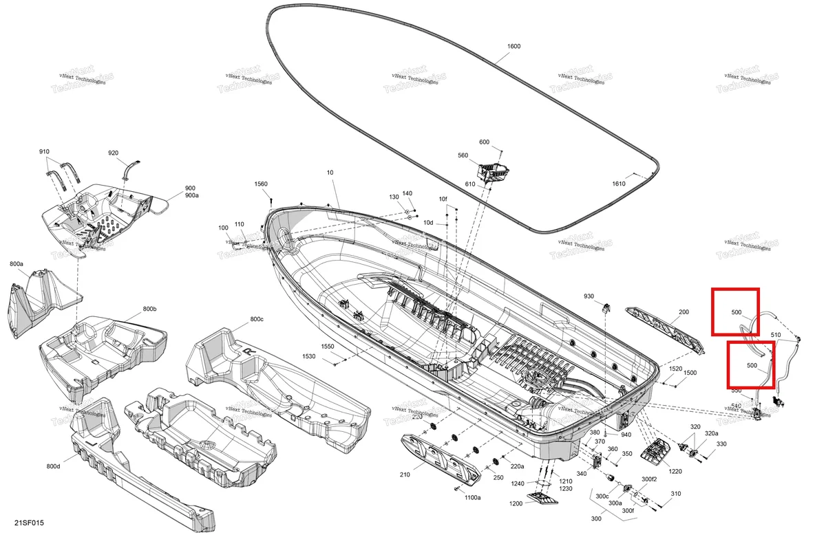 Схема применяемости: Polyurethane шланг 1000 мм длинный Sea-Doo Spark 900 ACE (2018) (219704393)