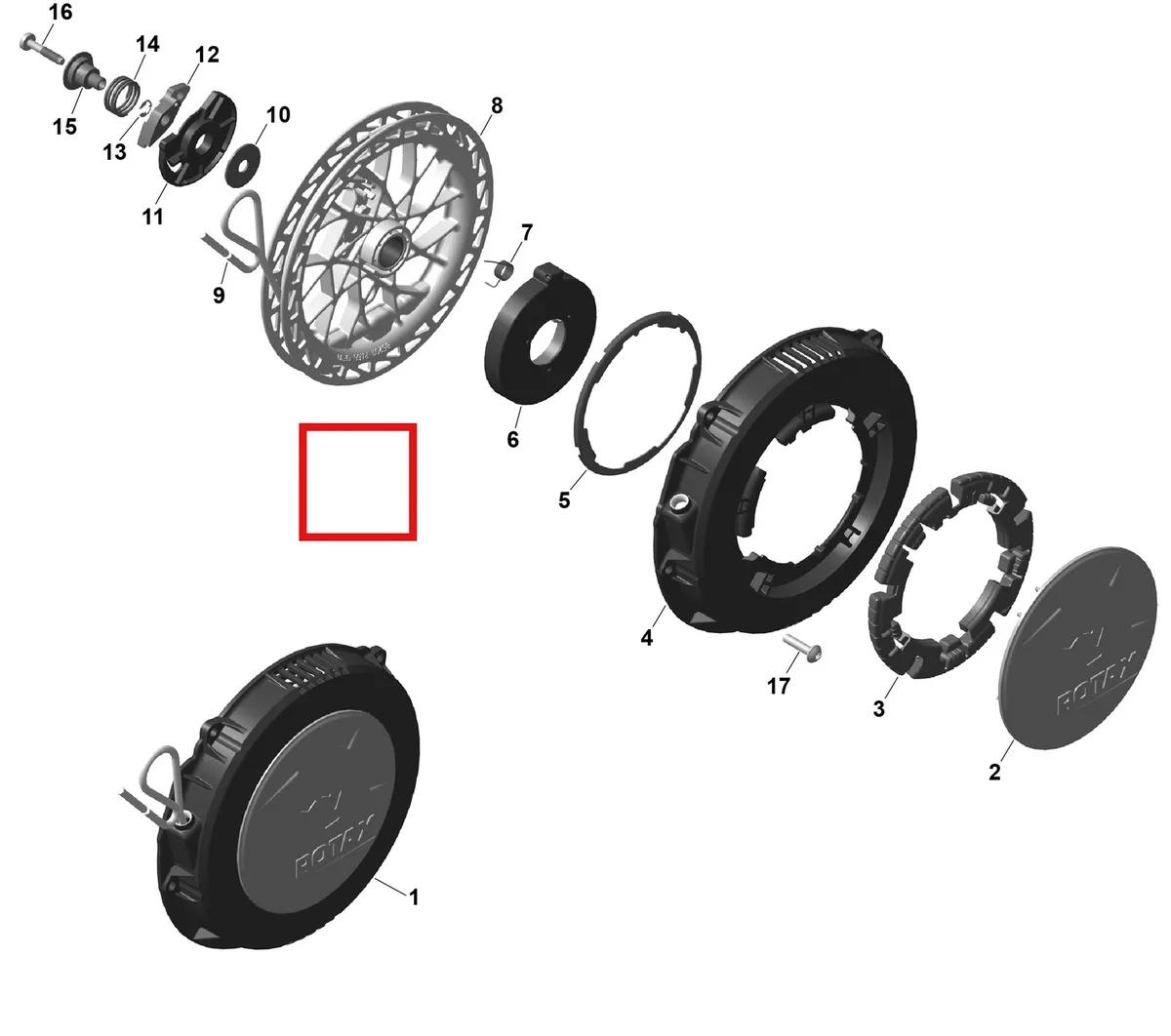 Схема применяемости: Was 412500100 Rope стартер Can-Am Outlander 400 XT (2008) (219704403)
