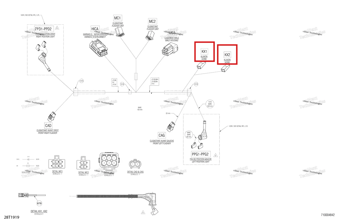 Деталь 219704448 на схеме узла 2019 Can-Am OUTLANDER MAX 1000 EFI - T3 Main Harness 710004842