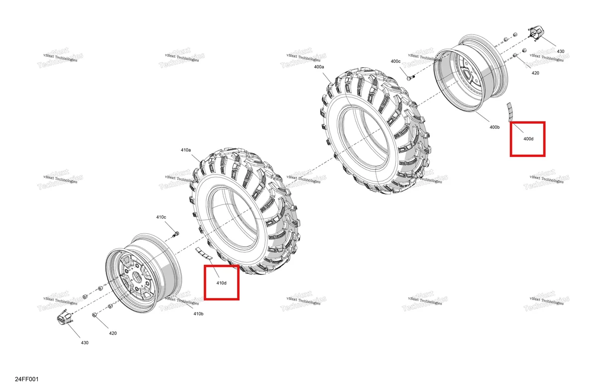 Деталь 219704628 (Груз Strip 8 × 0.5 унц Can-Am Commander 1000R EFI XT (2026) (219704628)) на схеме узла 2026 Can-Am OUTLANDER - 4X4 - DPS - 700 - 1ETE - Legion Red Drive - Front Wheels