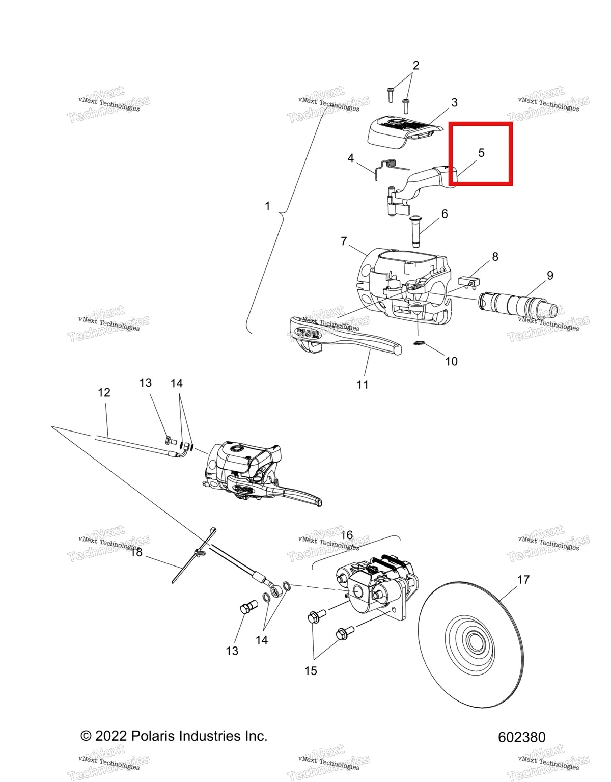 Схема применяемости: 2201251 Ручка стояночного тормоза RMK Polaris KIT, PARK LEVER AND SPRING