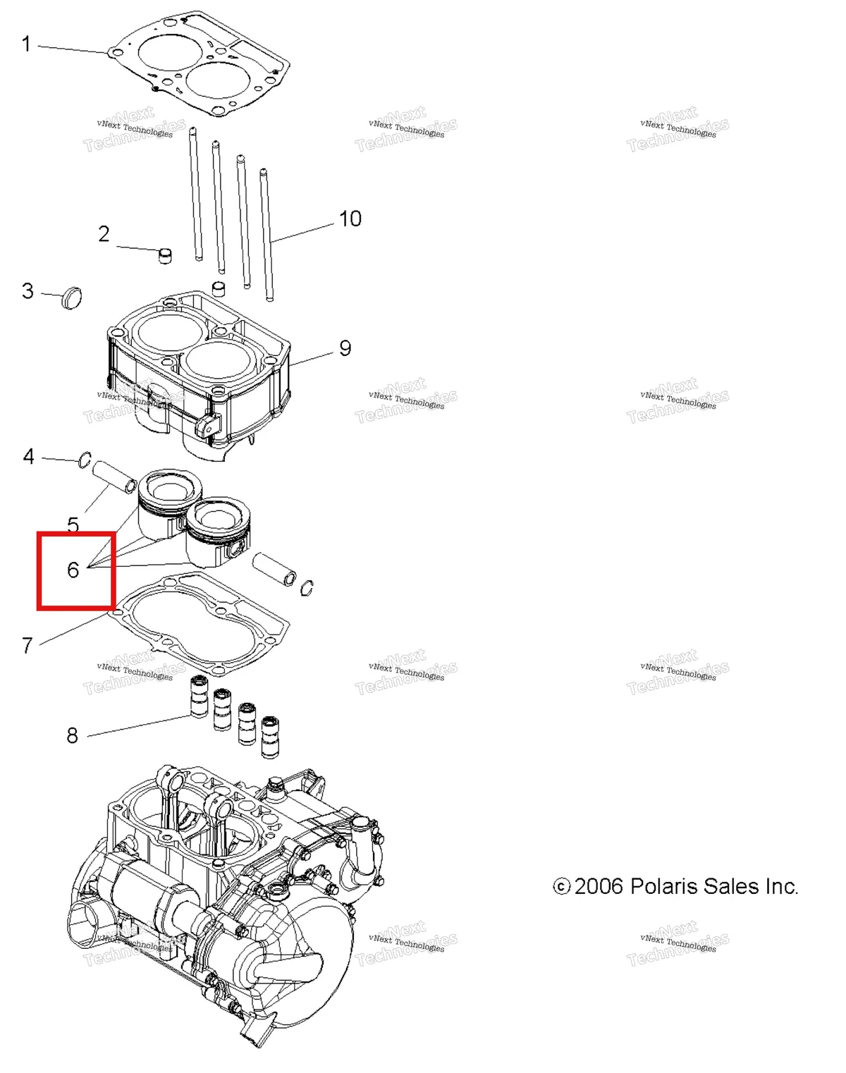 Деталь 2202920 на схеме узла Engine, Piston & Cylinder
