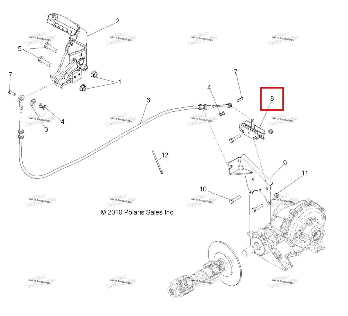 Деталь 2203147 на схеме узла Brakes, Park Brake Asm