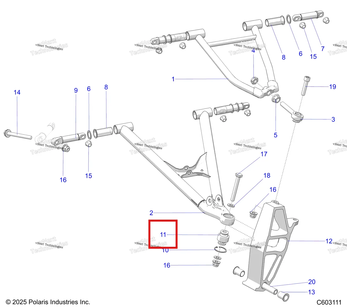 Деталь 2204229 на схеме узла Suspension, Control Arms & Spindle S27tlf6rs