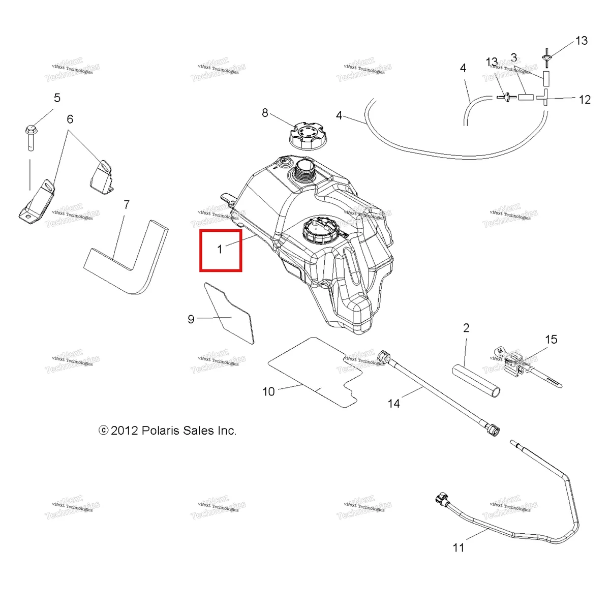 Деталь 2204308 на схеме узла Body, Fuel Tank Asm
