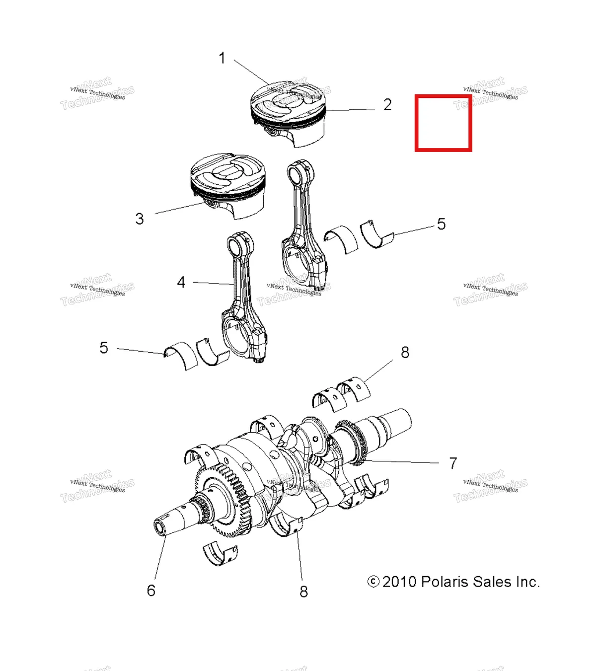 Деталь 2204637 на схеме узла Engine, Crankshaft & Piston