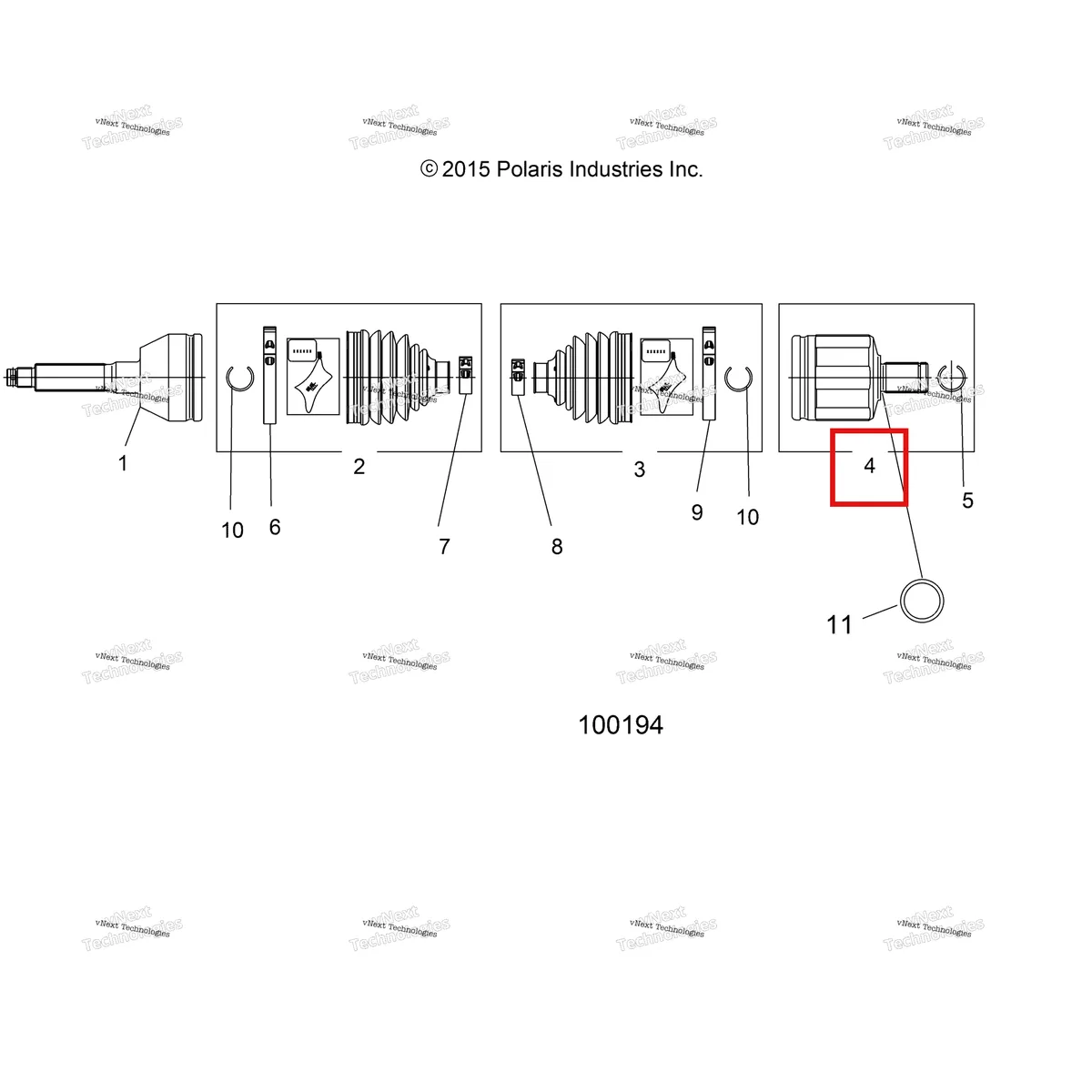 Деталь 2204699 на схеме узла Drive Train, Front Drive Shaft