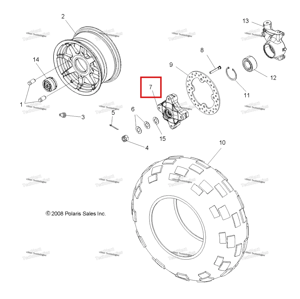 Деталь 2204717 на схеме узла 2009 Polaris RZR