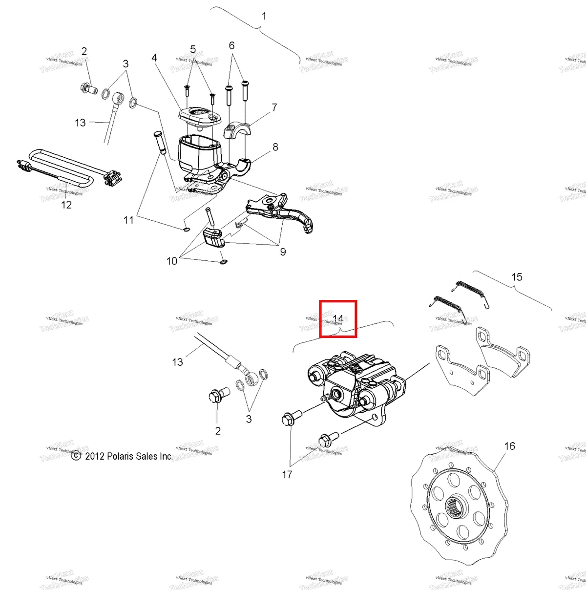 Деталь 2204757 на схеме узла Brakes, Brake System All Options