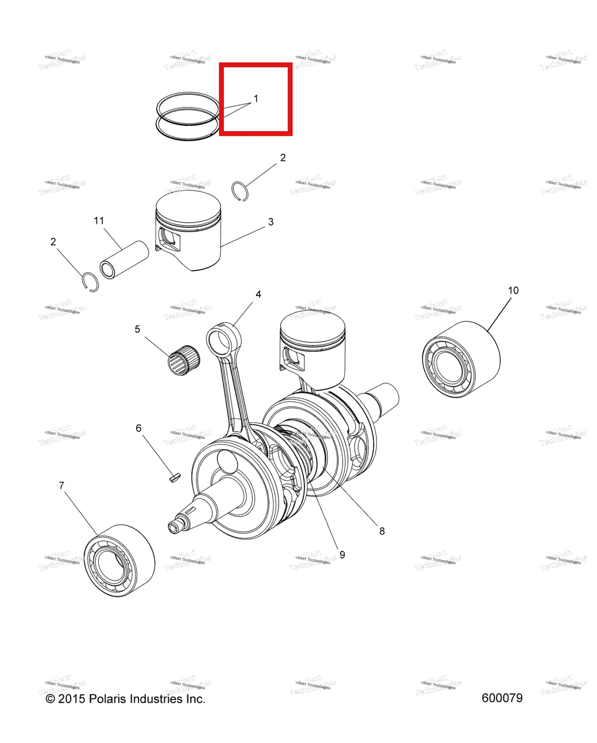 Деталь 2205177 на схеме узла Engine, Piston & Crankshaft All Options