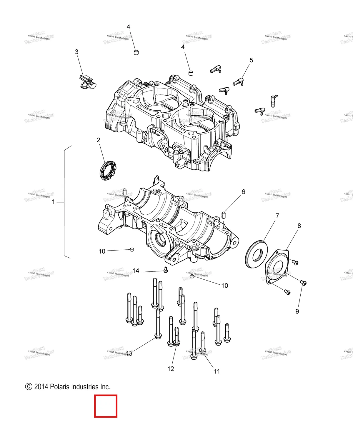 Деталь 2205651 на схеме узла Engine, Crankcase All Options