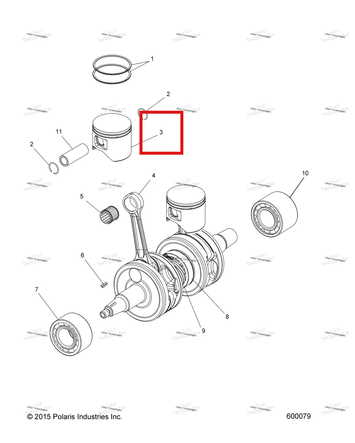 Деталь 2206163 на схеме узла Engine, Piston & Crankshaft All Options