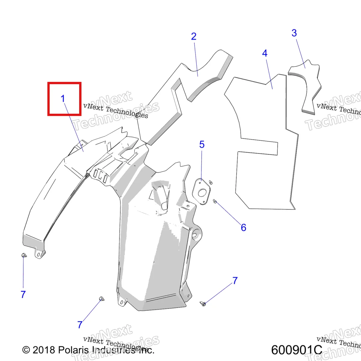 Деталь 2206200 на схеме узла 2022 Polaris 850 RMK PRO 155 2.75
