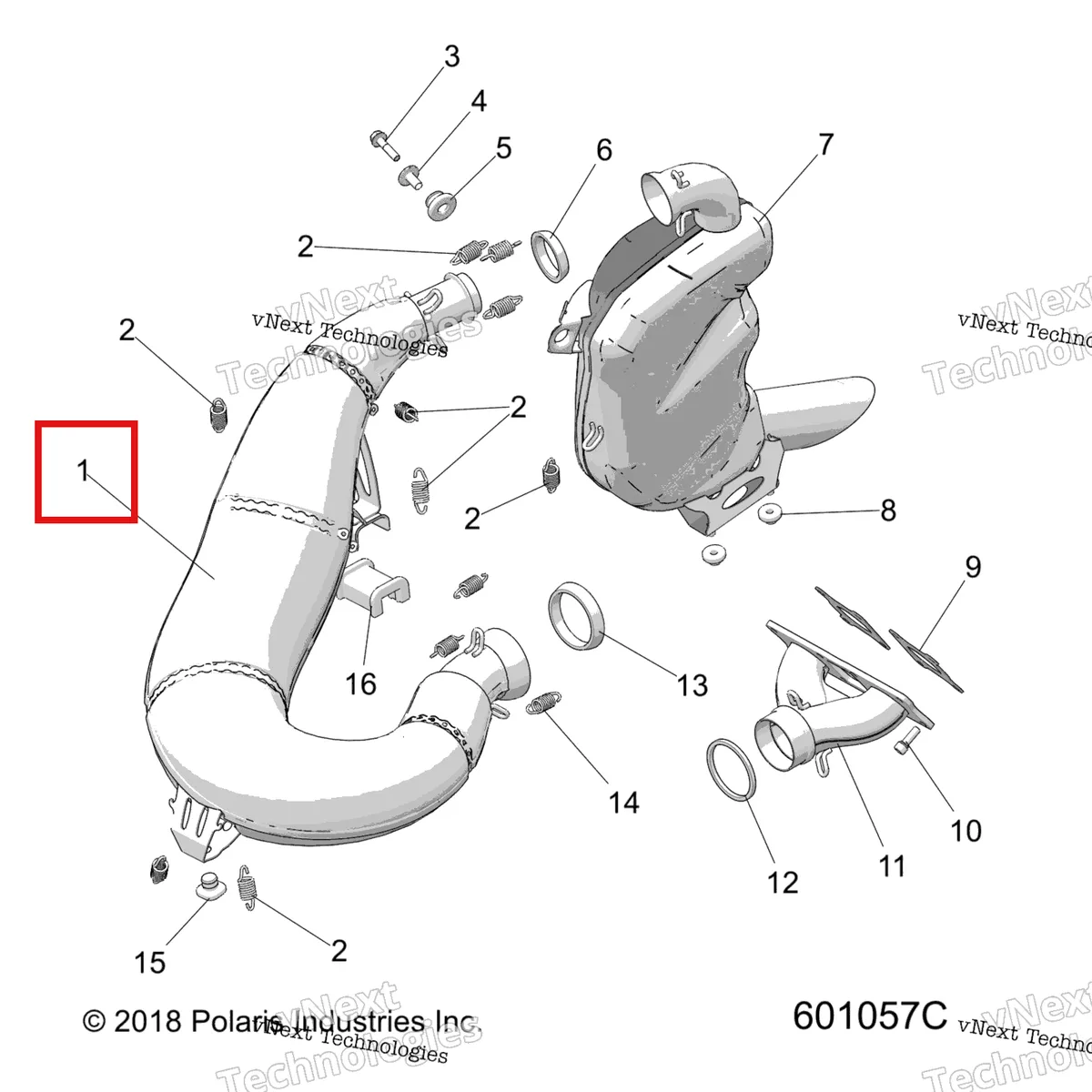 Деталь 2207052 на схеме узла Engine, Exhaust System