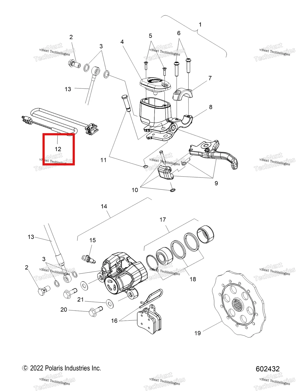 Деталь 2207632 на схеме узла 2022 Polaris 850 RMK PRO 155 2.75