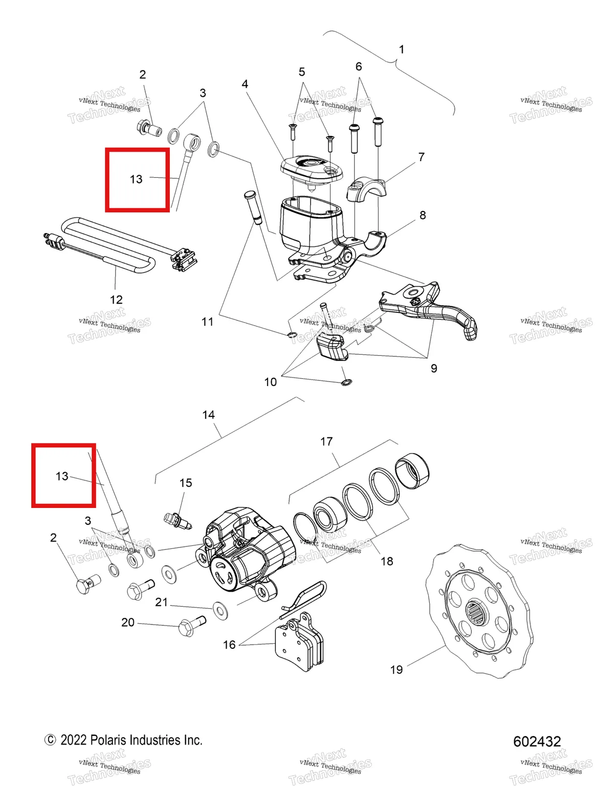 Деталь 2207633 на схеме узла 2022 Polaris 850 RMK PRO 155 2.75
