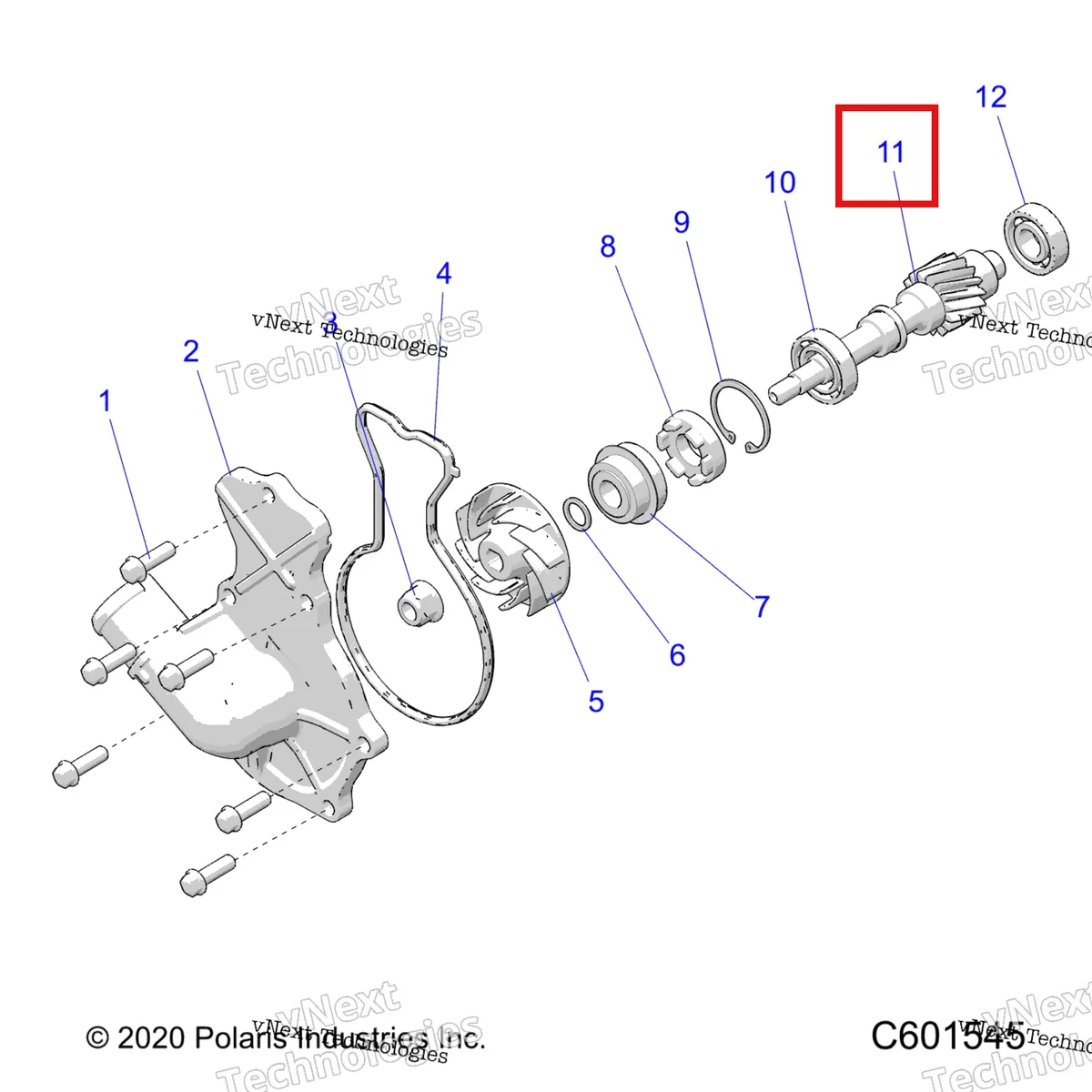 Деталь 2207949 на схеме узла Engine, Water Pump
