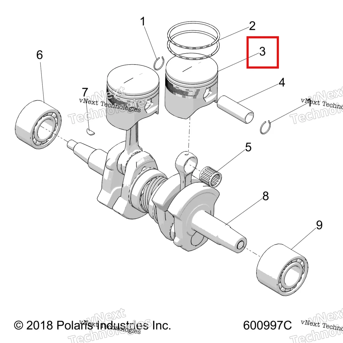 Деталь 2208214 на схеме узла Engine, Piston & Crankshaft