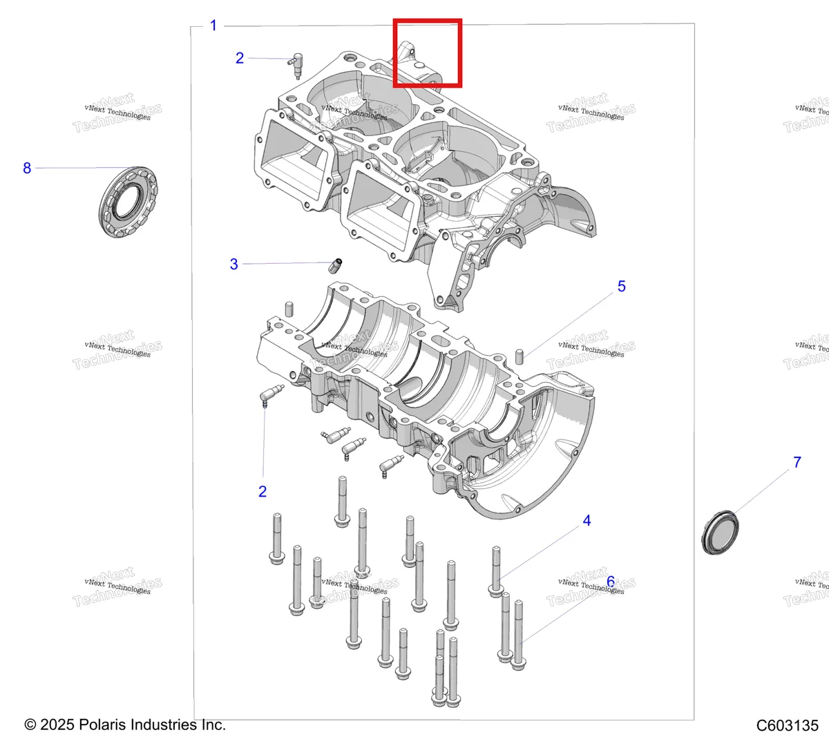 Деталь 2208236 на схеме узла Engine, Crankcase S27tde6rs