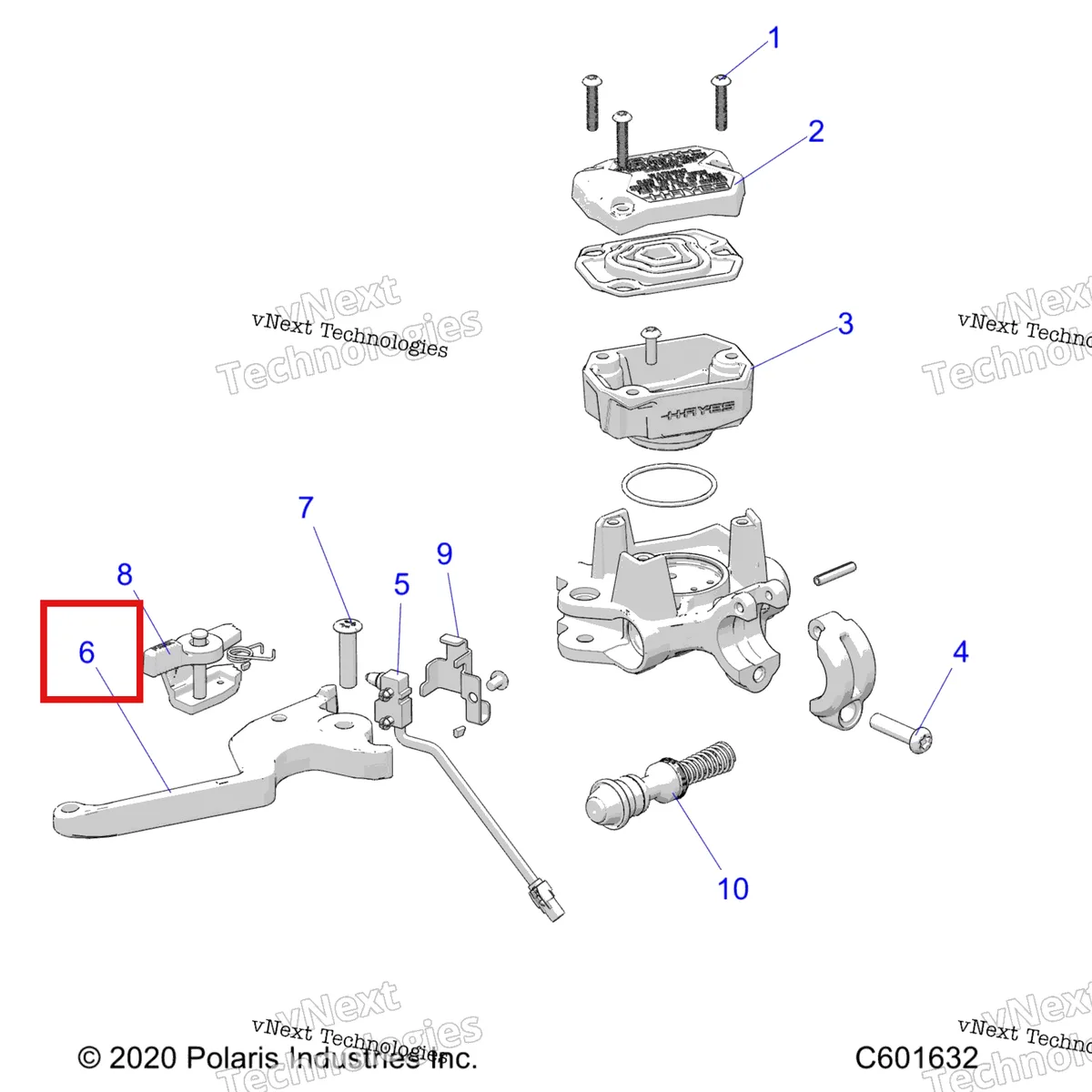 Деталь 2208405 на схеме узла Brakes, Master Cylinder Asm S27tfb6r